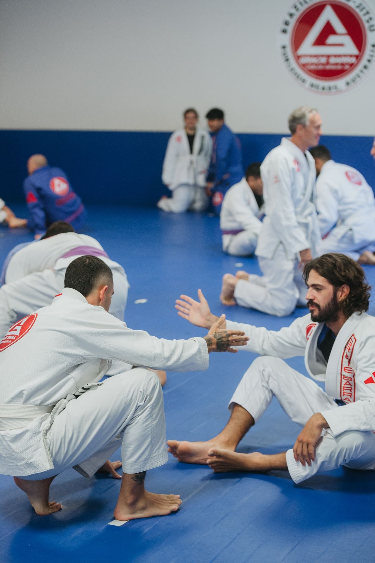 Adults training at Gracie Barra